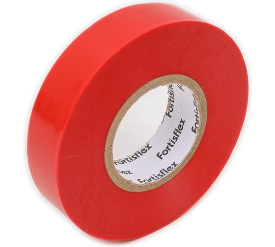 Изолента ПВХ Fortisflex 15x0.13 мм, 20 м, красный 90807