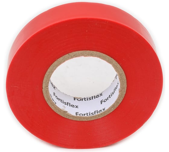 Изолента ПВХ Fortisflex 15x0.13 мм, 20 м, красный 90807