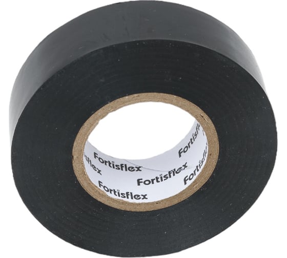 Изолента ПВХ Fortisflex 19x0.13 мм, 20 м, черный 90816