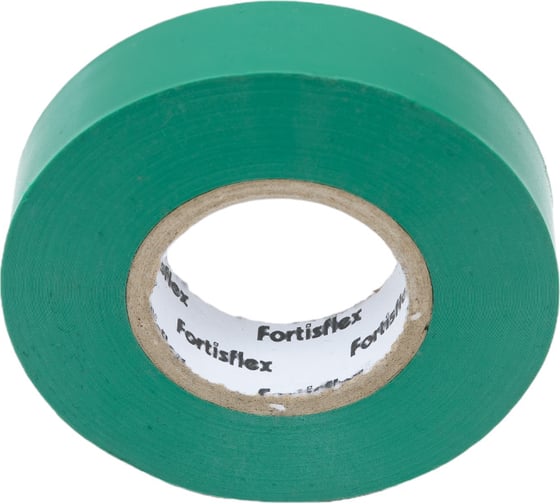 Изолента ПВХ Fortisflex 15x0.13 мм, 20 м, зеленый 90806