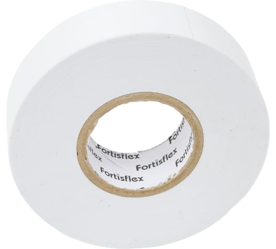Изолента ПВХ Fortisflex 19x0.13 мм, 20 м, белый 90811
