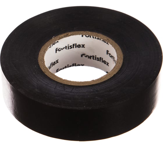 Изолента ПВХ Fortisflex 15x0.13 мм, 20 м, черный 90809