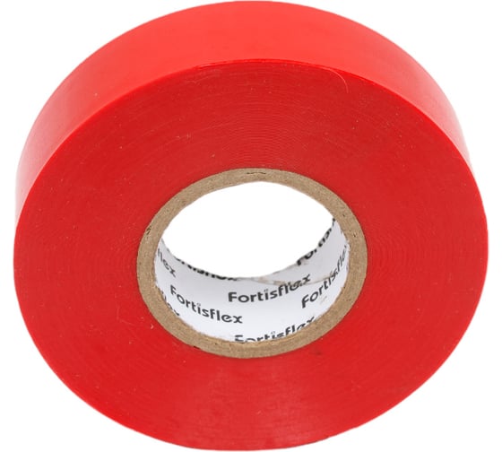 Изолента ПВХ Fortisflex Heavy Duty 19x0.18 мм, 20 м, красный 90821