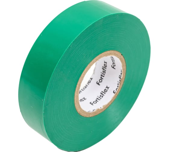 Изолента ПВХ Fortisflex Heavy Duty 19x0.18 мм, 20 м, зеленый 90820 1