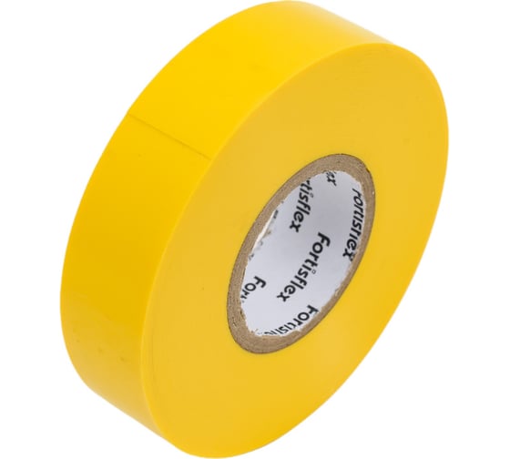 Изолента ПВХ Fortisflex Heavy Duty 19x0.18 мм, 20 м, желтый 90819