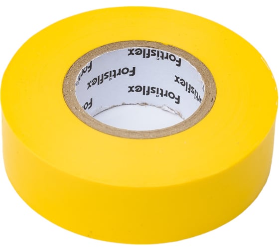 Изолента ПВХ Fortisflex 19x0.13 мм, 20 м, желтый 90812