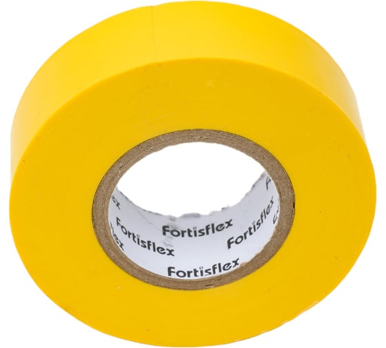 Изолента ПВХ Fortisflex 19x0.13 мм, 20 м, желтый 90812