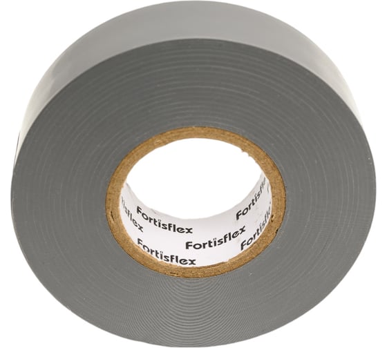 Изолента ПВХ Fortisflex Heavy Duty 19x0.18 мм, 20 м, серый 90822