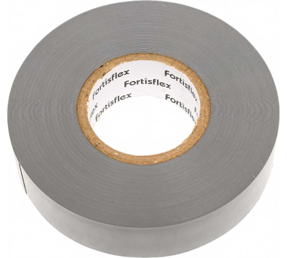 Изолента ПВХ Fortisflex Heavy Duty 19x0.18 мм, 20 м, серый 90822
