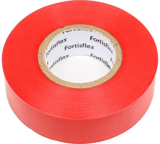 Изолента ПВХ Fortisflex 19x0.13 мм, 20 м, красный 90814
