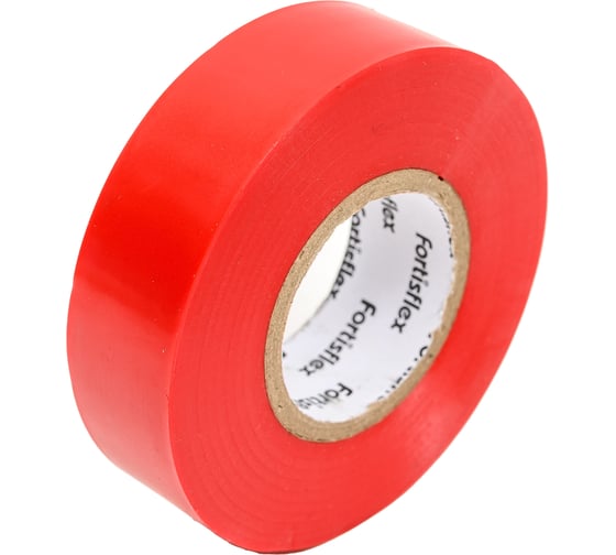Изолента ПВХ Fortisflex 19x0.13 мм, 20 м, красный 90814