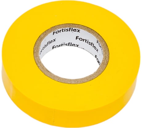 Изолента ПВХ Fortisflex 15x0.13 мм, 20 м, желтый 90805