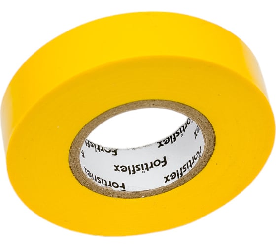 Изолента ПВХ Fortisflex 15x0.13 мм, 20 м, желтый 90805
