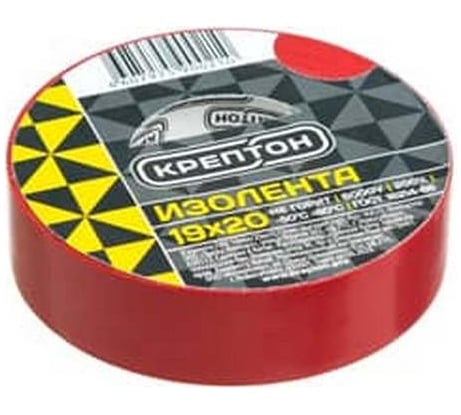Изолента Крептон 19 мм, 20 м, красная 90025