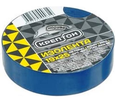 Изолента Крептон 19 мм, 25 м, синяя 90033