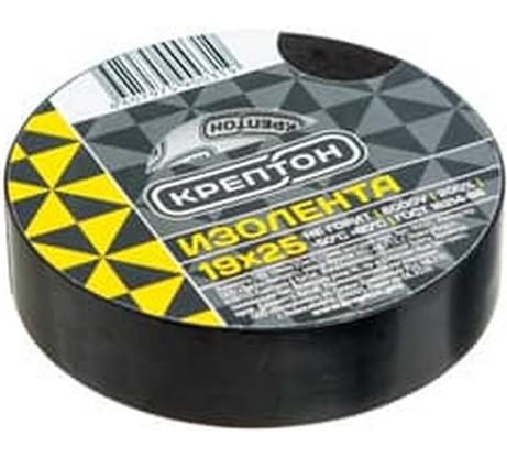 Изолента Крептон 19 мм, 25 м, черный 90031
