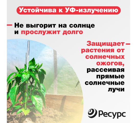 Пленка армированная (200 г/м2, 2х25 м) Ресурс 07613
