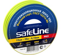 Изолента Safeline 19/25 желто-зеленый 9375