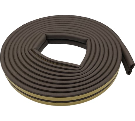 Резиновый самоклеящийся уплотнитель для окон и дверей SV-FORUM профиль D коричневый - 6м УРCК D 6