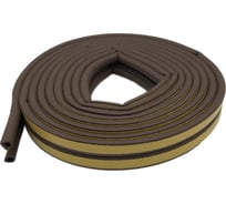 Резиновый самоклеящийся уплотнитель для окон и дверей SV-FORUM профиль P коричневый - 6м УРCК P 6