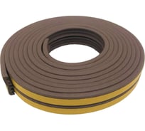 Резиновый самоклеящийся уплотнитель для окон и дверей SV-FORUM профиль E коричневый - 6м УРCК E 6
