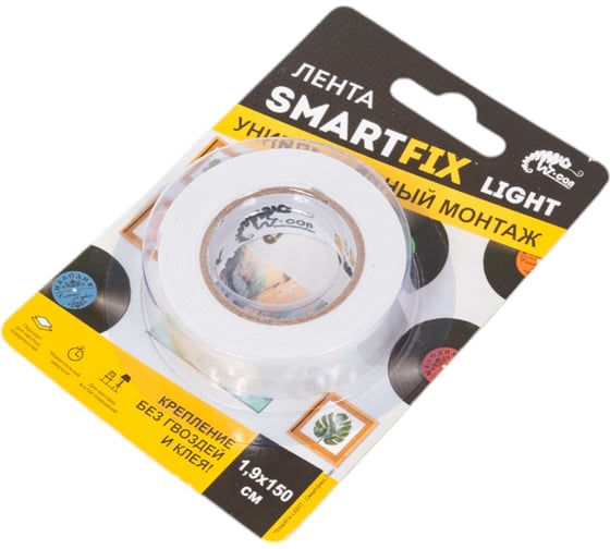 Лента двустороння вспененная Smart Fix 19 мм*1,5 м W-con SmartFix LIGHT 133571