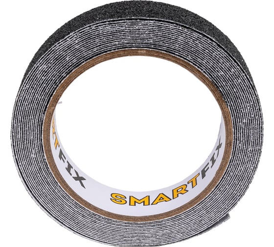 Лента клейкая противоскользящая Smart Fix SmartFix ANTI-SLIP, 25 мм*5 м, чёрная 135606