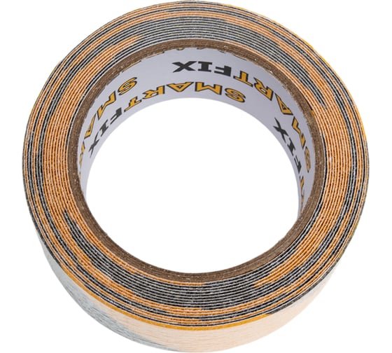 Лента клейкая противоскользящая Smart Fix SmartFix ANTI-SLIP, 50 мм*5 м, чёрно-жёлтая 135607 1