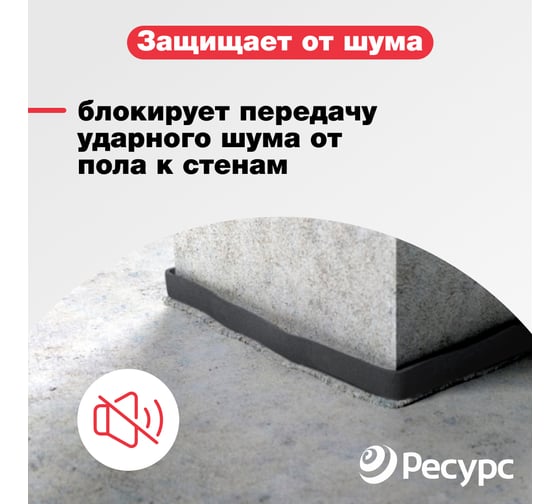 Лента демпферная ППЭ 8 х 100 х 10 без клея Refoam 20683