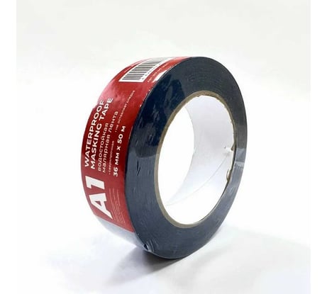 Водостойкая малярная лента A1 WATERPROOF MASKING TAPE синяя, 36 мм, 50 м WP-MT-3650