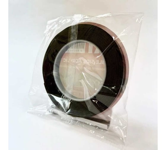 Клейкая лента A1 А1 DOUBLE SIDE ACRYLIC TAPE акриловая, двусторонняя, черная, 12 мм, 5 м A-DST-0512