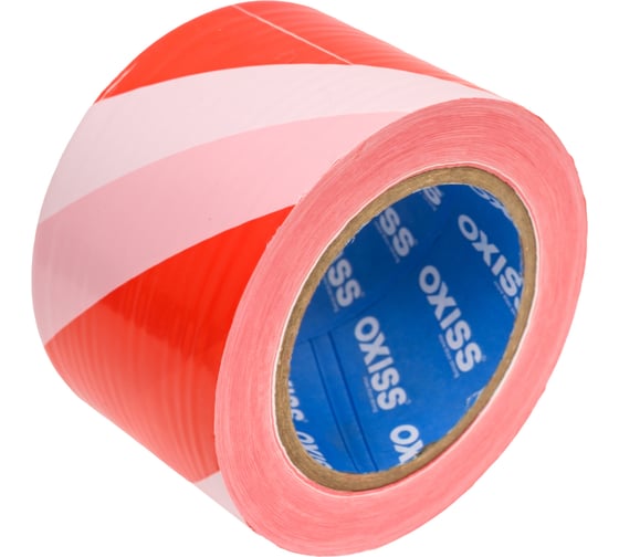 Сигнальная лента для ограждения Oxiss Premium 75мм х 200м, красно-белая 4640277634766 1