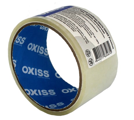 Упаковочная клейкая лента Oxiss Premium 48мм х 25м, 40мкм, прозрачная 4640277634674