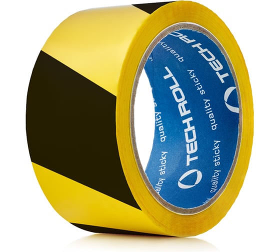 Разметочная лента TECHROLL жёлто-чёрный 48 мм х 50 м 059154285014_Сигнальная желтая _1_П/Ш