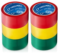 Клейкая лента TECHROLL 48 мм x50 м x45 мкм 6 шт. Светофор_6СП_П/Ш_красный*2, жёлтый*2, зелёный*2