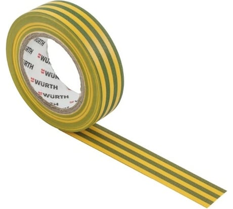 Изолента Wurth VDE желто-зеленая 15ммX10м 0985109 061 10