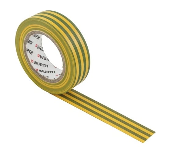 Изолента Wurth VDE желто-зеленая 15ммX10м 0985109 061 10 1
