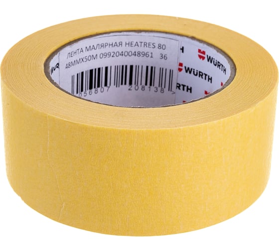 Малярная лента Wurth HEATRES 80 48мм х 50м 0992040048961 36