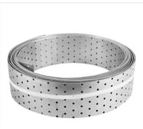 Лента монтажная перфорированная оцинкованная КРЕПКО-НАКРЕПКО прямая LM-1,8x100 мм, 10 м 70630