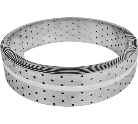 Лента монтажная перфорированная оцинкованная КРЕПКО-НАКРЕПКО прямая LM-1,8x80 мм, 10 м 70623