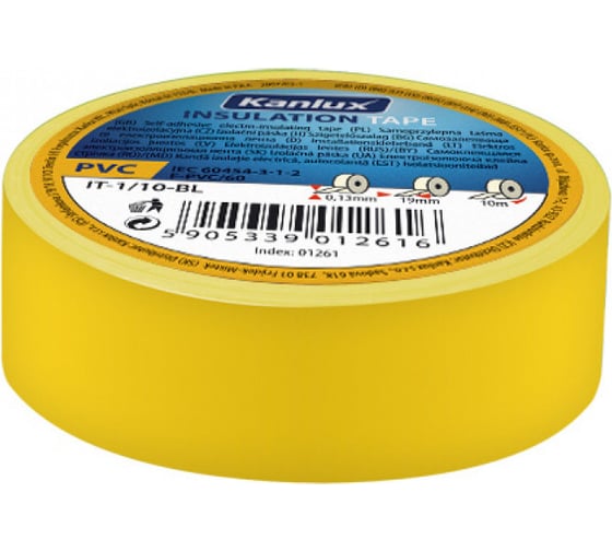Изолента Kanlux IT-1 10М Y/ 1258