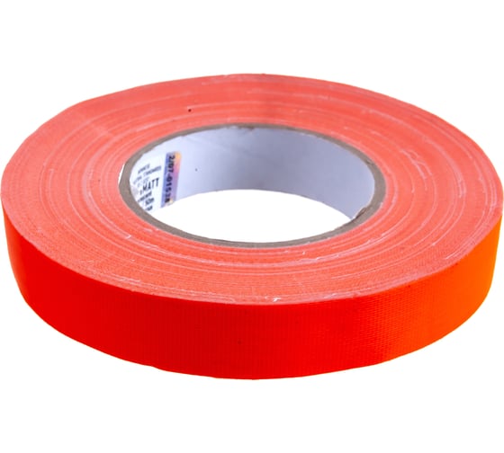 Клейкая лента DGTAPE ultraMATT - Гаффа тейп 25мм/50м - Оранжевый (светится в ультрафиолете) UMF25/50/O