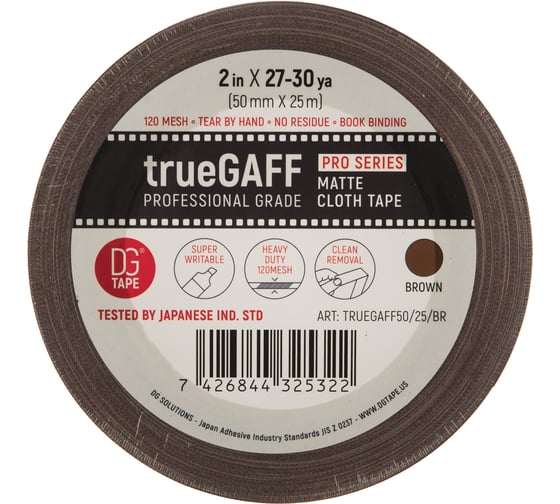 Клейкая лента DGTAPE TrueGaff - Гаффа тейп 50мм/25м - Коричневый TrueGAFF50/25/BR