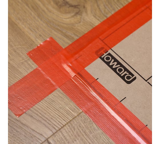 Полиэтиленовая малярная лента HOWARD PE Red plaster 150 мкм, 50 мм, 33 м ЦБ-10003612