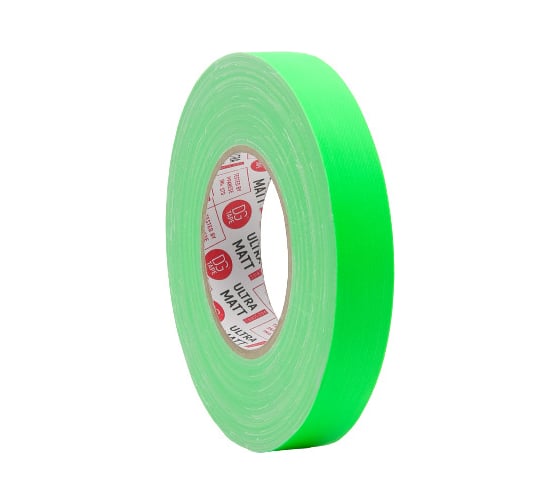 Клейкая лента DGTAPE ultraMATT - Гаффа тейп 25мм/50м - Зеленый (светится в ультрафиолете) UMF25/50/G