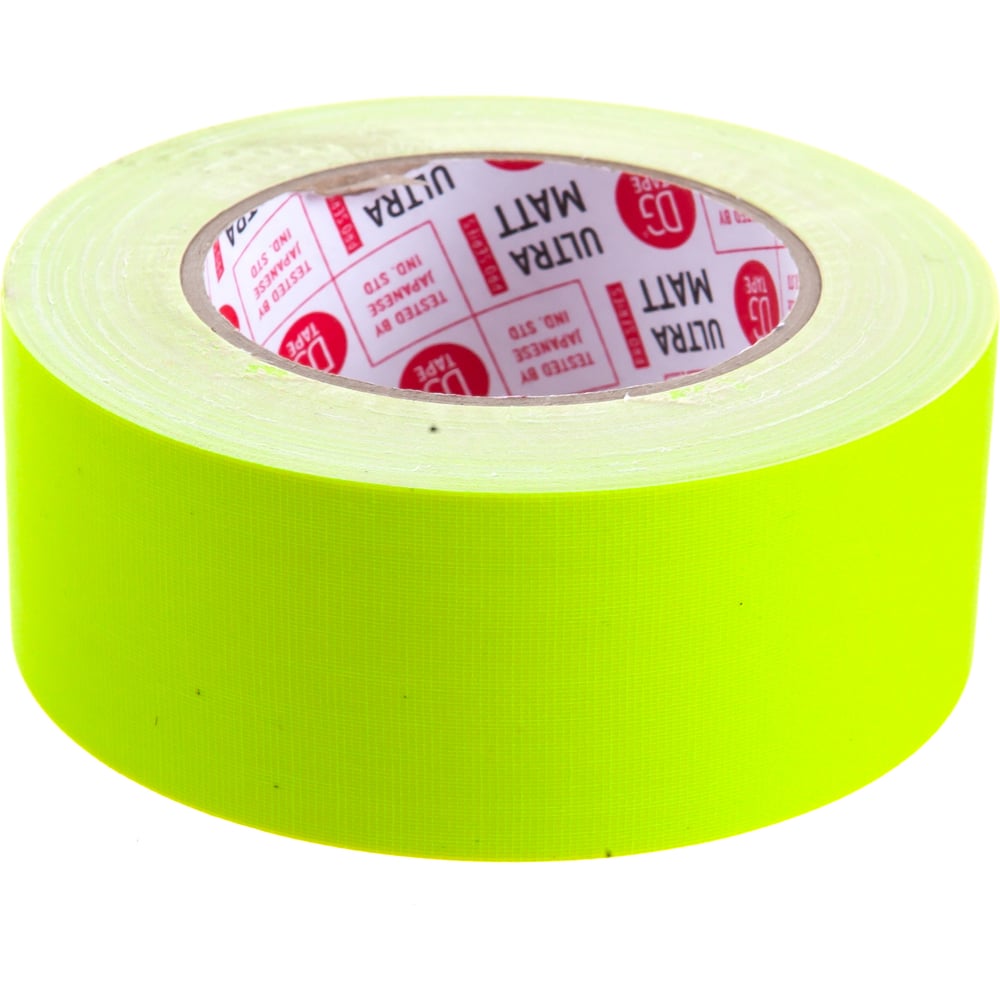 Клейкая лента DGTAPE ultraMATT - Гаффа тейп 50мм/25м - Желтый (светится ...