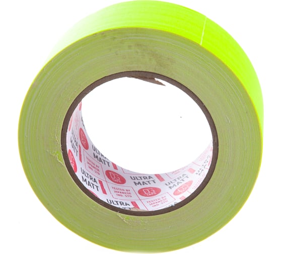 Клейкая лента DGTAPE ultraMATT - Гаффа тейп 50мм/25м - Желтый (светится в ультрафиолете) UMF50/25/Y