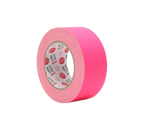 Клейкая лента DGTAPE ultraMATT - Гаффа тейп 50мм/25м - Розовый (светится в ультрафиолете) UMF50/25/P 1