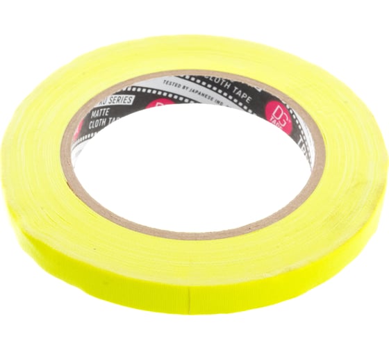 Клейкая лента DGTAPE TrueGaff - Гаффа тейп 12мм/25м - Желтый TrueGAFF12/25/FL-Y