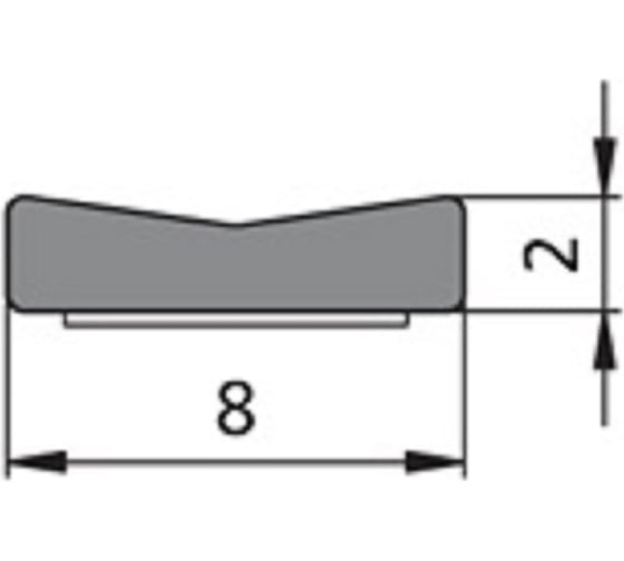 Уплотнитель KIM TEC SD31Х/4 -200м белый 8х2мм 11593405